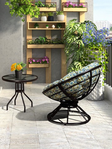 紫葉雷達椅單人沙發椅北歐簡約靠背懶人客廳陽臺創意轉椅蝸牛椅