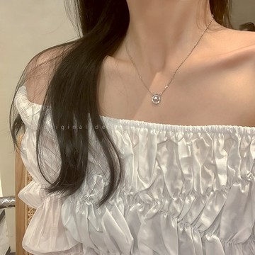 【太妮絲W73】現貨 超閃亮 韓系 圓環 鎖骨鏈 項鍊 ins 簡約 高級 輕奢 配飾 小眾 設