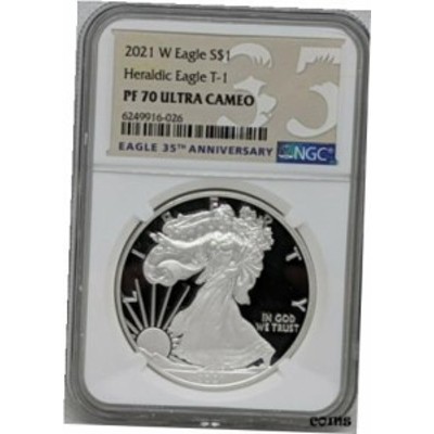 アンティークコイン 2021 W Silver American Eagle NGC PF70 Ultra