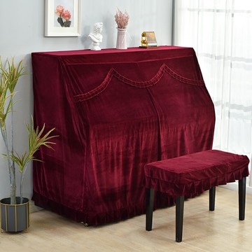 【台灣公司 可開發票】加厚鋼琴防塵罩金絲絨鋼琴罩全罩高檔歐式簡約防塵布藝全包配凳罩