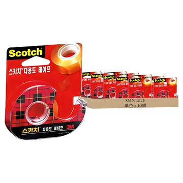 3M Scotch 3M 多用途玻璃紙膠帶座 581 18 mm x 15 m  單色  10個