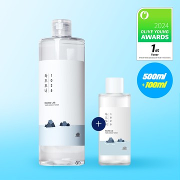 ROUND LAB 1025 Dokdo Toner Jumbo Size 500ml (Free Gift: Toner 100ml)