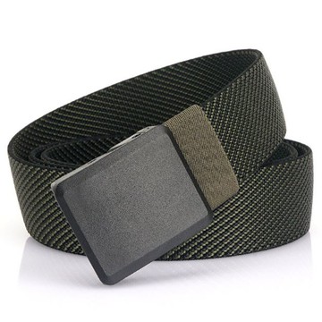 新款塑鋼頭無金屬雙色彈力腰帶-雙色綠_廠商直送