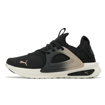 Puma 慢跑鞋 Softride Enz Evo Molt Met Wn 女鞋 黑 金 緩震 路跑 運動鞋