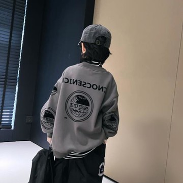 男童衛衣2025年秋冬新款休閑寬松中大兒童加絨男寶寶秋冬季上衣潮