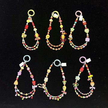 金屬珠細款手機鍊/設計師款/台灣手工原創【夏日感】