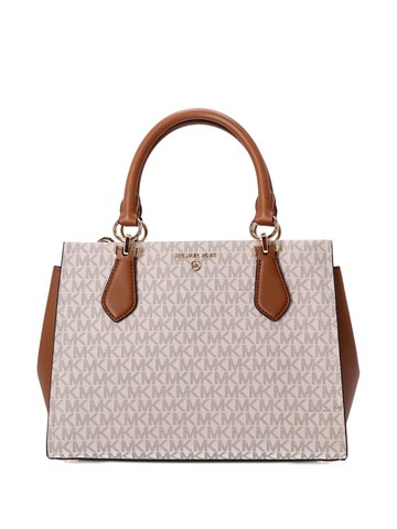 Michael Kors - Marilyn monogram satchel bag - women - Canvas - One Size - Neutrals