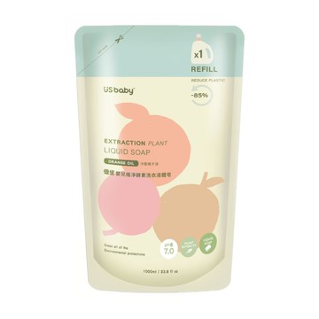 優生 嬰兒植淨酵素洗衣液體皂補充包 1000ml|洗衣精