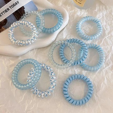 🥇隔日達出💎女神節海鹽多巴胺電話線髮圈發繩高彈力頭髮可愛不傷皮筋頭繩髮飾