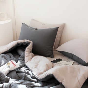 Lucid Sleep 柔軟 Dear My 可雙面水洗枕頭套  60 x 40cm  2個  鴿灰色