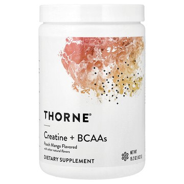 Thorne, Creatine + BCAAs, Peach Mango, 15.2 oz (432 g)