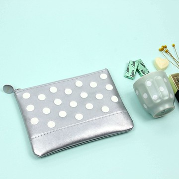 FENICE｜點點造型隨身收納袋(銀)