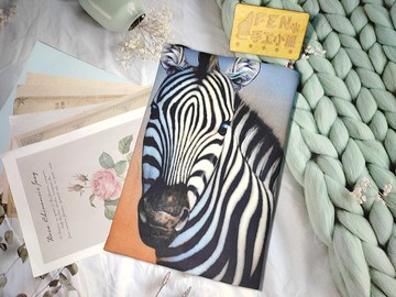 動物系列-美國限量布薄棉款大圖斑馬布書衣-布書套-可適用A5/25K-