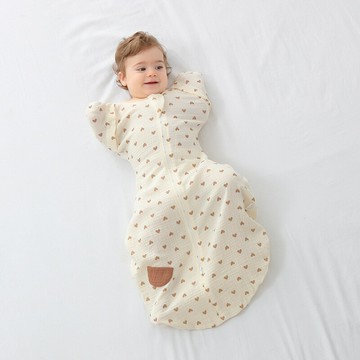 嬰兒防驚跳睡袋寶寶新生純棉紗布投降式繈褓防驚嚇神器春夏季薄款鑫弘-萌寶童裝可開發票