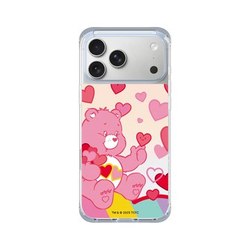 iPhone 17 Pro Max ClearX (MagSafe 兼容) 冰透藍 - Care Bears - 愛心滿天