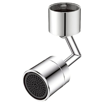 Kyhome 720°旋轉水龍頭延伸器/節水器/水龍頭轉接頭/起泡器 銀色  1個
