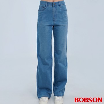【BOBSON】女款AI體控革命寬直筒褲(8260-58)