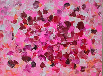 壓克力畫/丙烯藝術/原創手繪【心花・相信】30×40裝飾掛畫