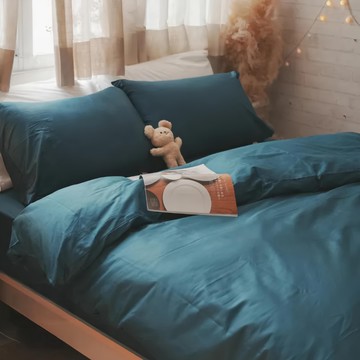 棉床本舖 60支100%精梳棉鋪棉兩用被 台灣製  King Size(210 x 180cm)  蔚藍色