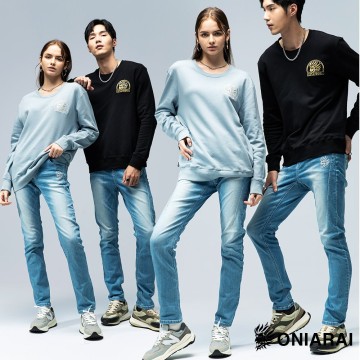 BLUE WAY 鬼洗 ONIARAI - 男女適穿 超視覺立體剪裁丹寧修身錐形褲