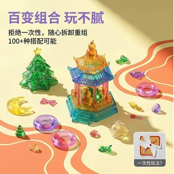 ✨桃園出貨✨新款浮雕貼紙疊疊樂女孩手工DIY小擺件3D解壓裝飾貼兒童益智貼紙