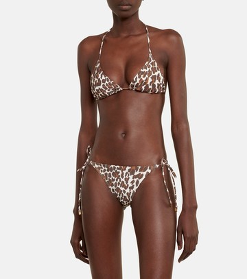 Tory Burch Printed triangle bikini bottoms