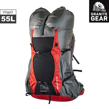 Granite Gear 50025 Virga3 55 登山健行背包 / 0002燧石灰-紅(R-46-53cm)