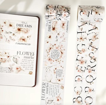 玫瑰手札 PET 和紙膠帶 5米卷