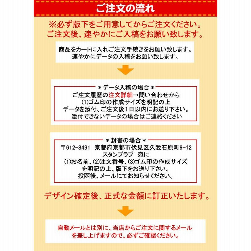 オリジナルオーダースタンプ 3センチ角 ５個〜 データ入稿 手書き