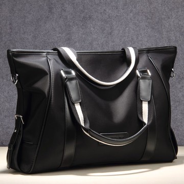 男士手提包商務休閑公事包大容量男包單肩包斜挎包韓版潮男手提包