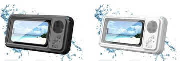 Umimile 浴室用手機防水殼 藍牙音箱＋壁掛＆磁吸設計 IPX5 防水 觸控 角度可調 適用 16 公分內手機 日本代購