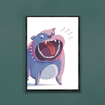 Food Food 英國鬥牛犬 / A4海報/ 明信片