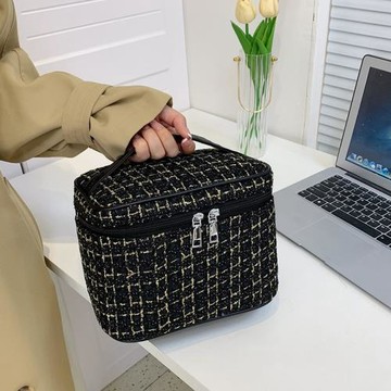 新款小香風化妝包手提包大容量便攜旅行洗漱包化妝品手拿收納包包
