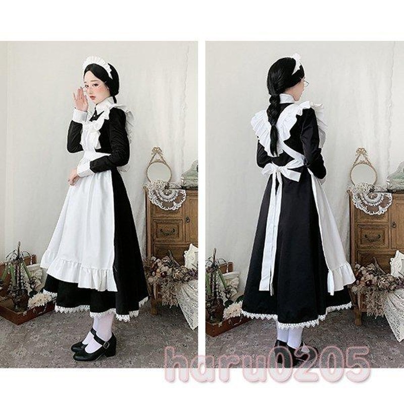 クラシカル ロングメイド服 S/M/L 長袖 正統派 スタンダード