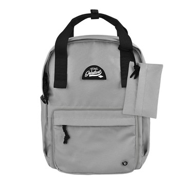 Grinstant混搭可拆組式13吋後背包 - 黑白系列 (灰色)