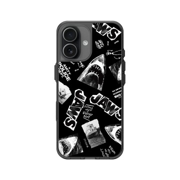 iPhone 17 Clear (相機按鈕) 酷墨灰 - Jaws - 大白鯊 - 黑白圖案