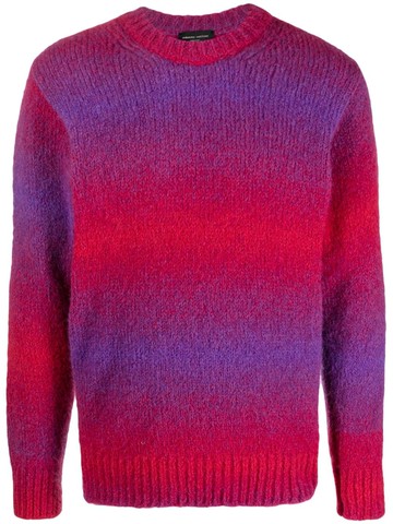 Roberto Collina - gradient-effect alpaca jumper - men - Alpaca/Nylon - 48 - Purple