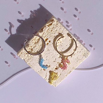 切割玻璃字母戒指