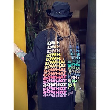 sowhat制衣間夏季新品彩虹基礎款印花短袖T恤男女國潮牌小眾