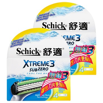 Schick 舒適牌 超鋒3刀片  4入  2盒
