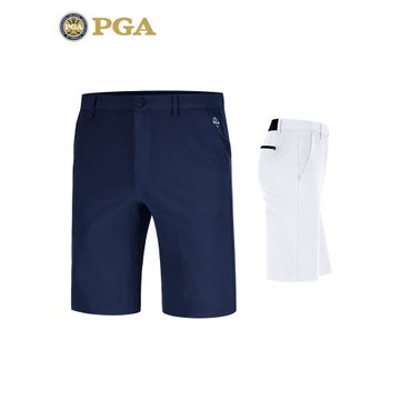 美國PGA 拉鏈口袋高爾夫褲子男士短褲夏季透氣速干服裝男裝男褲