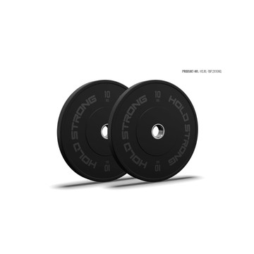 [HOLD STRONG] 黑色橡膠槓片 10公斤-二入組
