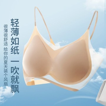 【折50元】無痕內衣 冰絲內衣 無鋼圈胸衣 清涼內衣 無鋼圈內衣 集中 小胸內衣 寬肩無痕固定杯透氣果凍小胸內衣