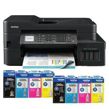 BROTHER 【搭BTD60BK+BT5000C/M/Y墨水組x2組】MFC-T920DW 威力印大連供 雙面商用無線傳真事務機