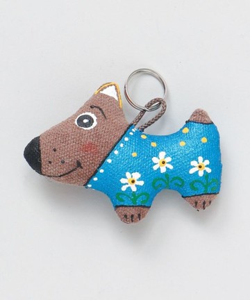 【熱門預購】烏克蘭花朵狗狗造型鑰匙圈 LEUP5706