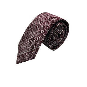 絲質暗紋配襯領帶/深紫色 | 5110011085