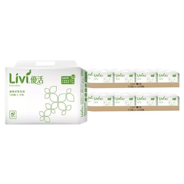 LIVI 優活 抽取式衛生紙  12包  12袋