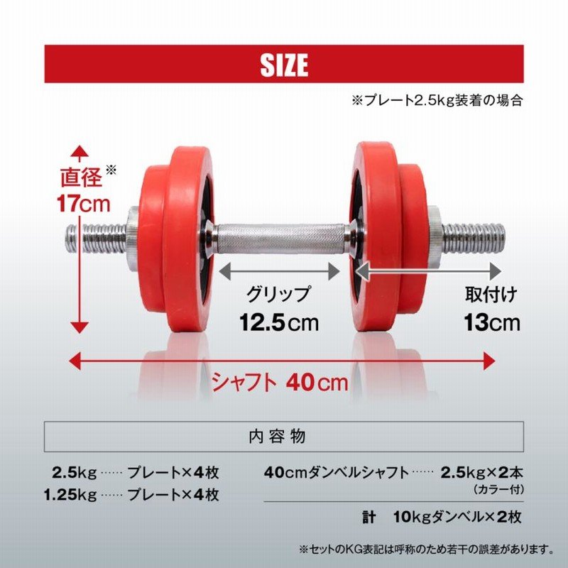 本格筋トレ器具専門店] ダンベル セット IROTEC(アイロテック)ラバー ダンベル20kgセット/ 筋トレ バーベル 筋トレ器具 鉄アレイ 可変式  トレーニング器具 | LINEショッピング