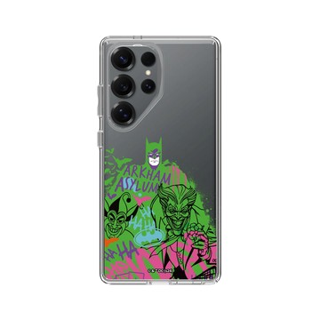 Galaxy S25 Ultra Clear 透明 - Joker - 小丑與蝙蝠俠塗鴉款
