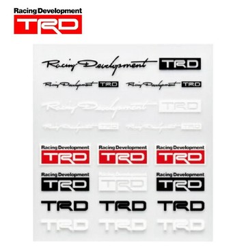 【PP保勁國際】日本原裝 TOYOTA TRD LOGO 紅白黑色貼紙 銘牌貼 小標 改裝車標 車貼 汽車貼紙 標誌